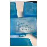 Dillon  Precision blue plastic medium rifle and .233 ammo cartridge boxes