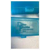 Dillon  Precision blue plastic medium rifle and .233 ammo cartridge boxes