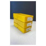 Flambeau .45 & .44 sp yellow ammo cartridge boxes