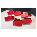 Ammo Safe and Herters .45 red plastic ammo cartridge boxes