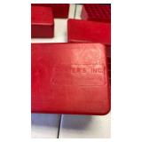 Herters red plastic .45 ammo cartridge boxes