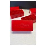 Ammo Safe red plastic.38 sp ammo cartridge boxes