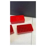Ammo Safe red plastic.38 sp ammo cartridge boxes