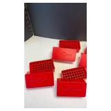 Ammo Safe red plastic.38 sp ammo cartridge boxes