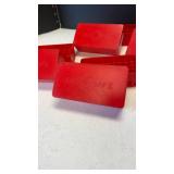 Ammo Safe red plastic.38 sp ammo cartridge boxes