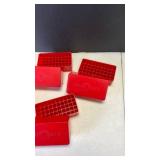 Ammo Safe red plastic.38 sp ammo cartridge boxes