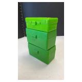 Case Guard 50 green plastic 30-30 and other and .44 mag ammo cartridge boxes