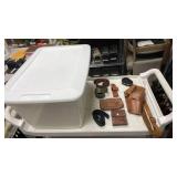 Belt accessories and storage tote with lid