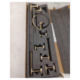 BWE 6-Piece Modern Bath Hardware Set, Brushed Gold