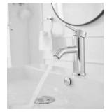 BWE Single Hole Single-Handle Bathroom Faucet With Pop Up Drain in Polished Chrome