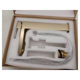 Modern Single Hole Single Handle Bathroom Vanity Vessel Sink Faucet, Brushed Gold