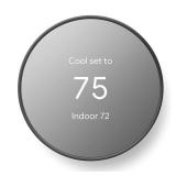 Google - Nest Smart Programmable Wifi Thermostat - Charcoal
