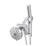 Waterpik YBW-933E/SBW-383ME HairWand Spa System 12-Spray Dual Showerhead Chrome Gray