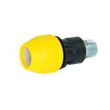 HOME-FLEX 1  Polypropylene Underground Yellow Poly Gas Pipe Conversion Fitting, 2 Pack