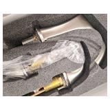 HOMEMYSTIQUE 8 in. Widespread Double Handle Bathroom Faucet with Drain Kit Included in Brushed Nickel