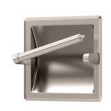 Recessed Pivoting Arm Toilet Paper Holder in Satin Nickel
