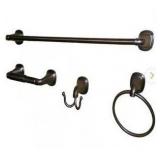 Arista Belding 4-Piece Bronze Bathroom Hardware Set