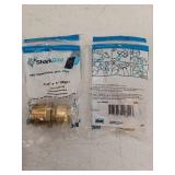 Lot of 2 -SharkBite Push to Connect 3/4 in. Push x 1 in. Dia. Male Brass Adapter