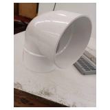 NDS Schedule 35 6 in. Hub each X 6 in. D Hub PVC Elbow 1 pk