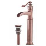 Copper Single Handle Bathroom Faucet with Pop-up Drain