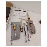 Brushed Gold Widespread Bathroom Faucet