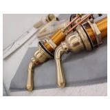 Brushed Gold Widespread Bathroom Faucet