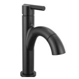 Nicoli Pull-Down Spout Single Handle Single Hole Bathroom Faucet Drain Kit Included in Matte Black