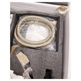 BWE Luxurious Single Handle 2-Spray 12 in. Wall Mount Square Shower Head with Hand Shower Faucet in Brushed Gold