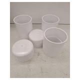 3 DURA 5 in. Schedule 40 PVC Couplings SxS and 2 Slip Caps