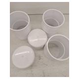 3 DURA 5 in. Schedule 40 PVC Couplings SxS and 2 Slip Caps