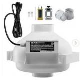 VEVOR 4-3.5 in. Radon Fan Installation Kit, Quiet 260 CFM Radon Mitigation Fan System Kit with 2-Couplers, Pressure Indicator