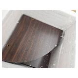 Danya B. Large Laminated Walnut Veneer Corner Wall Mount Shelf