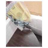 Danya B. Large Laminated Walnut Veneer Corner Wall Mount Shelf