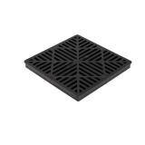 NDS 12 in. Square Catch Basin Drain Grate, Black Plastic