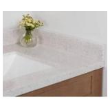 Home Decorators Collection 21.13 in. W x 0.75 in. D x 3.5 in. H Cultured Marble Vanity Side Splash in Starry Sky