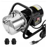 VEVOR Shallow Well Pump 1.1 HP 978GPH 131 ft. Head Portable Garden Water Jet Pump with Hose Adapters for Pond Lake Irrigation