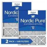 Nordic Pure 16 in. x 25 in. x 5 in. Honeywell/Lennox Replacement MERV 12 Air Filter, 2-Pack