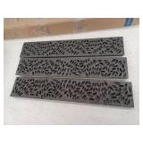 NDS Spee-D Channel Drain Grate, 4-7/16 in. wide X 2 ft. long, Decorative Botanical Design, Black Plastic