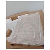 Eridanus Denbigh Crisp White Ceramic 20 in. Single Bowl Farmhouse Apron Kitchen Sink with Bottom Grid and Pop-up Drain