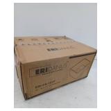 Eridanus Denbigh Crisp White Ceramic 20 in. Single Bowl Farmhouse Apron Kitchen Sink with Bottom Grid and Pop-up Drain