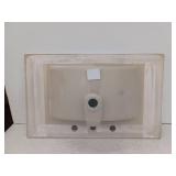 Eridanus Tucson 30 in. W x 18 in. D Vitreous China Single Sink Vanity Top in White with 3-Faucet Holes, 8 in. Widespread