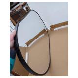 Glacier Bay 18 in. W x 30 in. H Oval Shape Aluminum Framed Wall Bathroom Vanity Mirror in Black