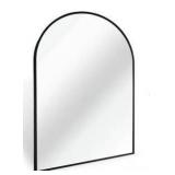 Banbury 24 in. W x 36 in. H Arch mirror Wall Bathroom Vanity Mirror in Brushed Nickel