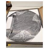 GLSLAND 30 in. W x 30 in. H Round Metal Framed Wall Bathroom Vanity Mirror Black