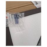 GLSLAND 30 in. W x 30 in. H Round Metal Framed Wall Bathroom Vanity Mirror Black