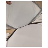 GLSLAND 30 in. W x 30 in. H Round Metal Framed Wall Bathroom Vanity Mirror Black