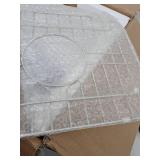 Eridanus Denbigh Crisp White Ceramic 21 in. Single Bowl Farmhouse Apron Kitchen Sink with Bottom Grid and Pop-up Drain