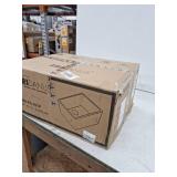 Eridanus Denbigh Crisp White Ceramic 21 in. Single Bowl Farmhouse Apron Kitchen Sink with Bottom Grid and Pop-up Drain