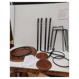 3 Piece Round Pub Set with Metal Base