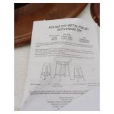 3 Piece Round Pub Set with Metal Base